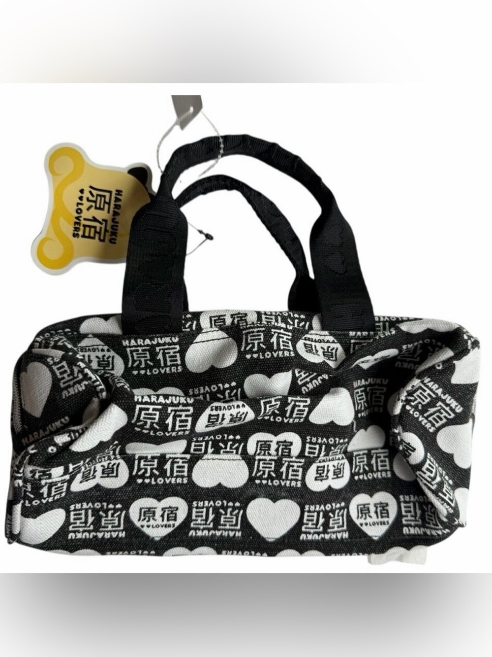 Harajuku Lovers Black & White Mini Duffel Bag - Picture 4 of 5